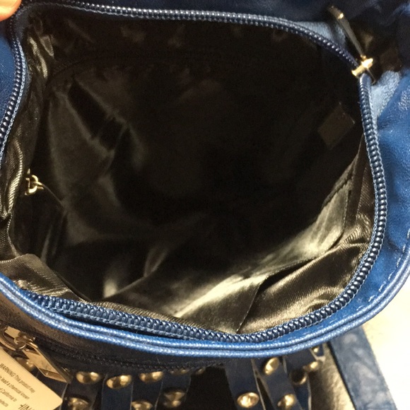 Royal Blue Western Fringe Messenger Bag - Picture 9 of 12